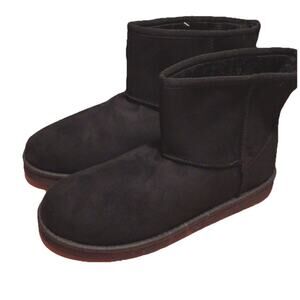 JOSINY Women's Snow Boots,Classic Fur Lined Ankle Bootie Color Black Sz. 9